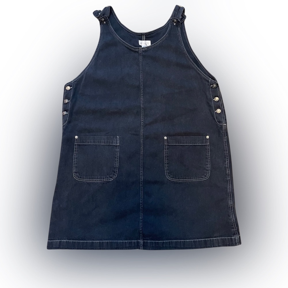 JLNY vintage women size 20 plus size denim blue overall adjustable dress. - Picture 1 of 7